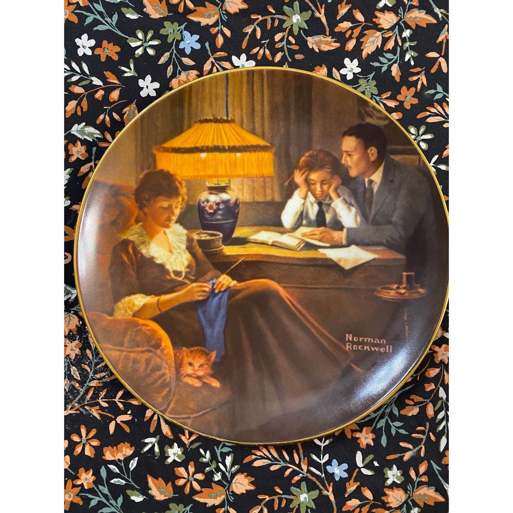 Norman Rockwell Decorative Plate- Father's Help